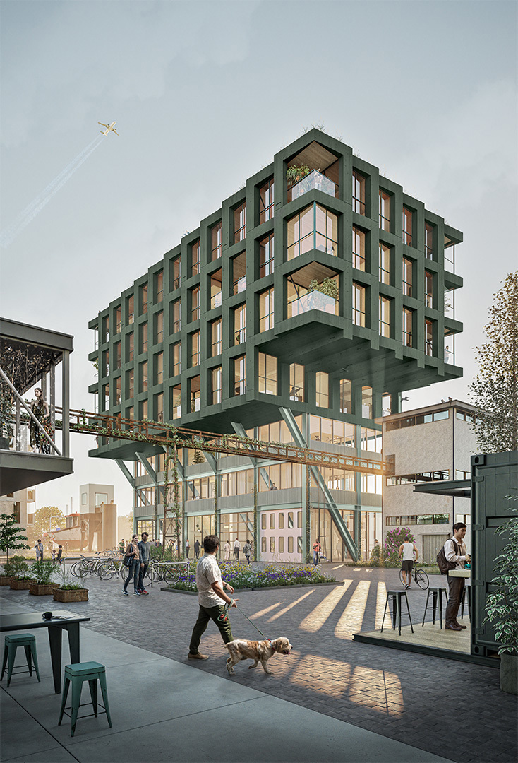 Huis gebouwd met natuurlijke materialen