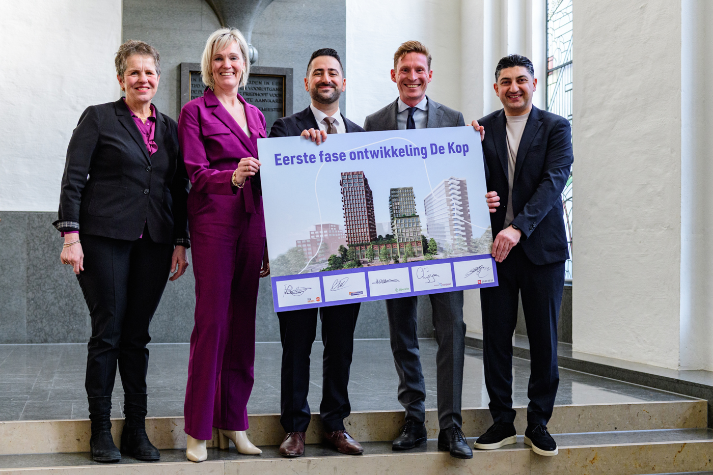 Ondertekening overeenkomst de Kop Boulevard.