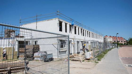 Huizen in aanbouw