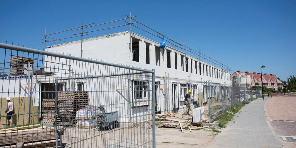 Huizen in aanbouw